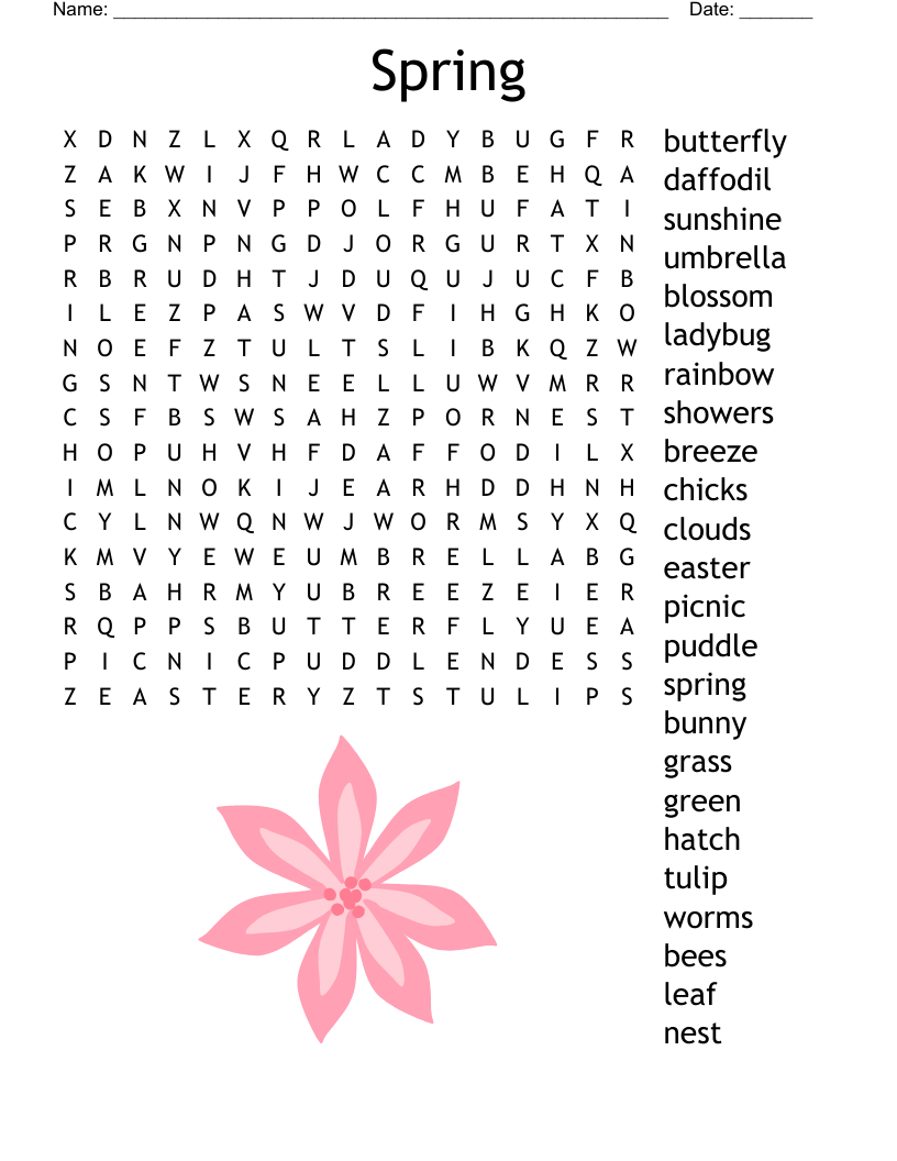 Spring  Word Search