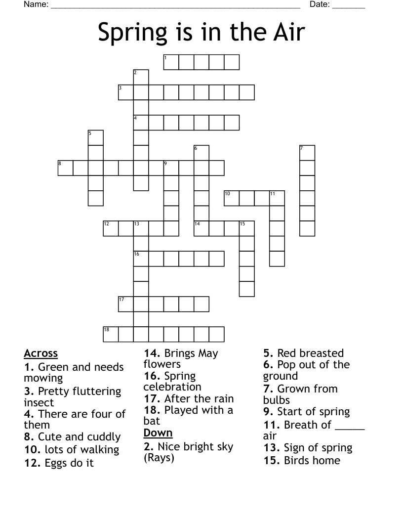 Spring is in the Air Crossword