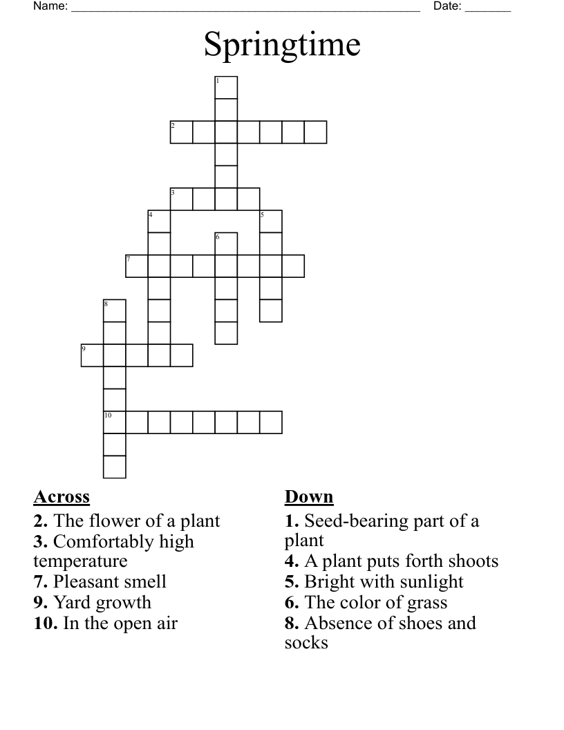 Springtime Crossword