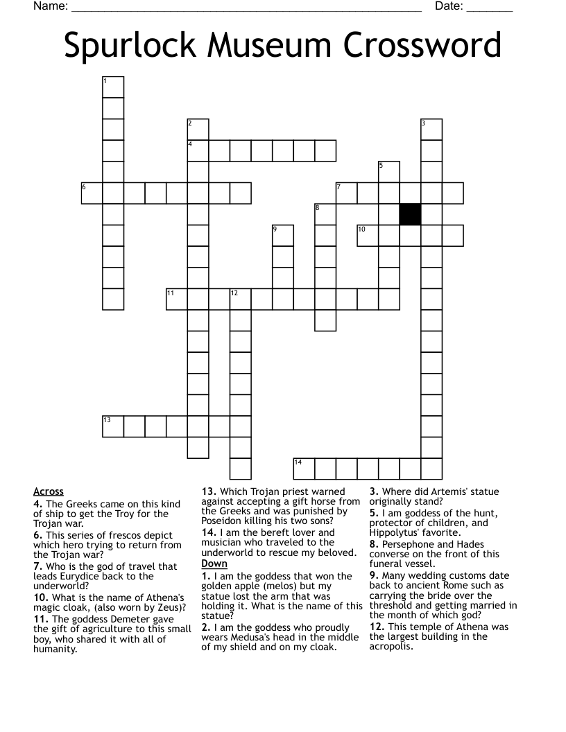 Spurlock Museum Crossword 