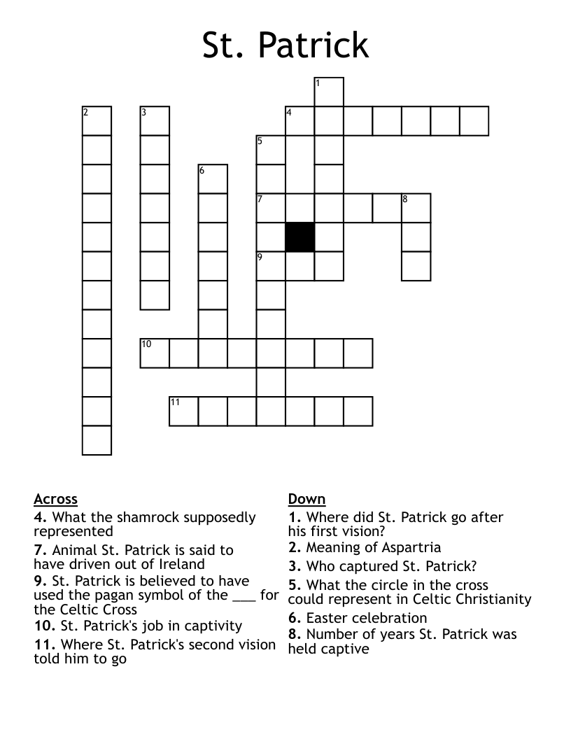St. Patrick Crossword
