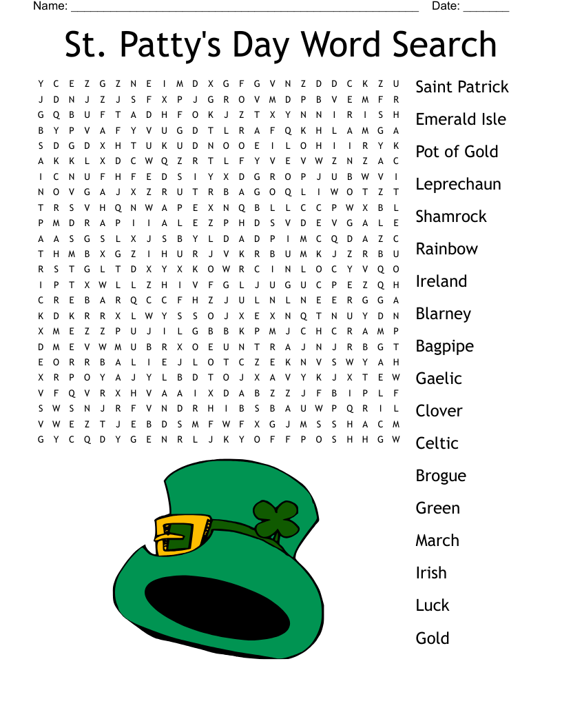St. Patty's Day Word Search