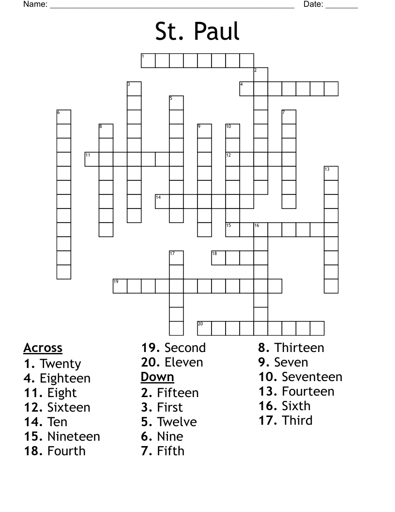 St. Paul  Crossword