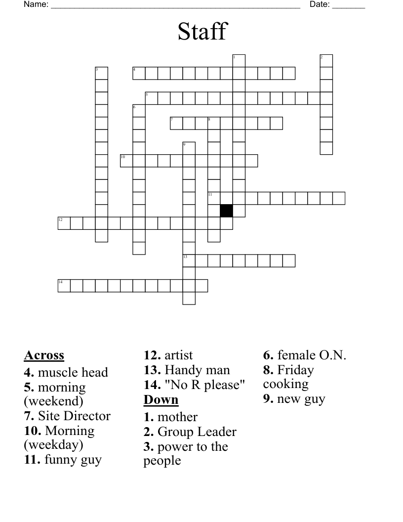 Staff Crossword