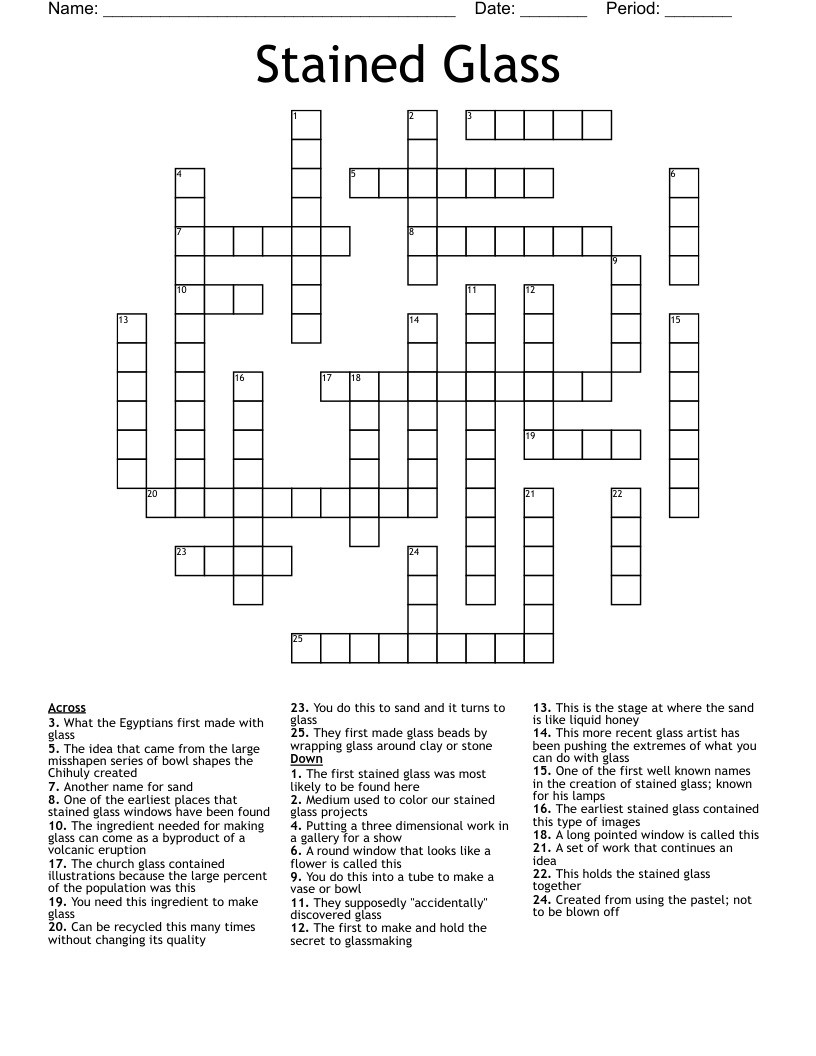 Stained Glass Crossword