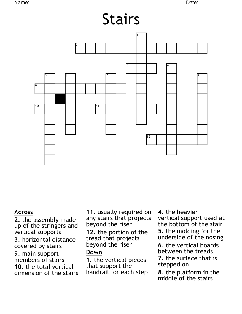 Stairs Crossword