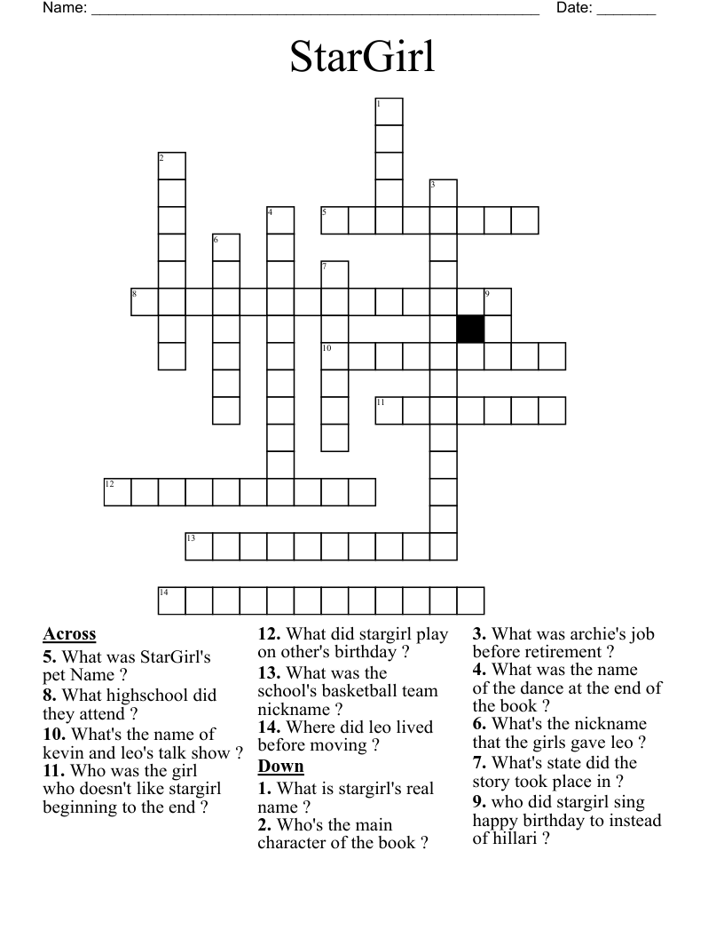 StarGirl Crossword