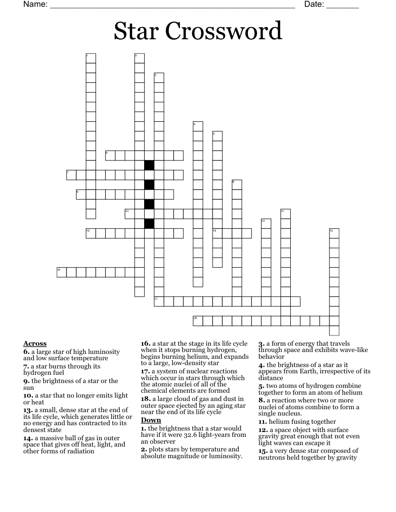 Star Crossword