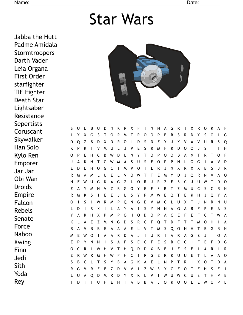Star Wars Word Search