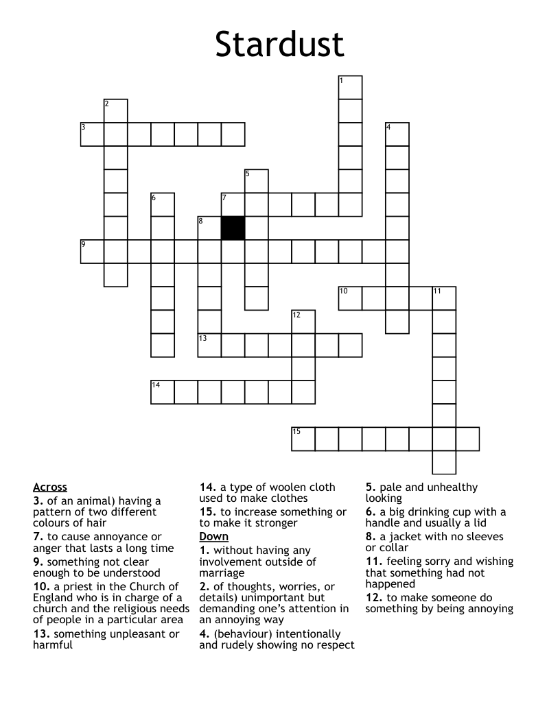 Stardust Crossword