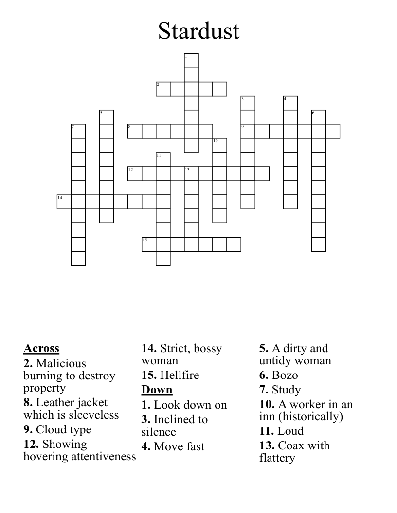Stardust Crossword