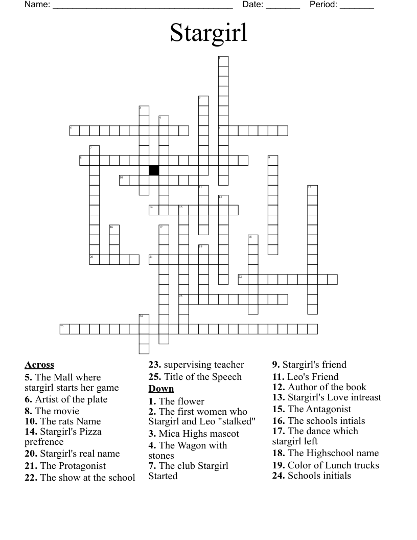 Stargirl Crossword