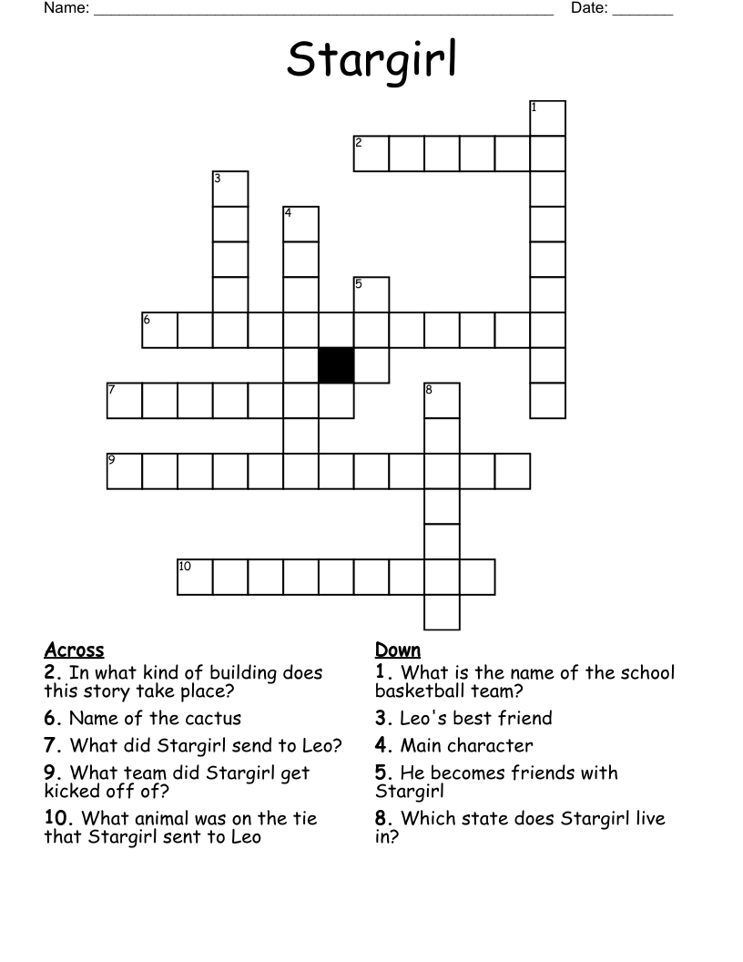 Stargirl Crossword