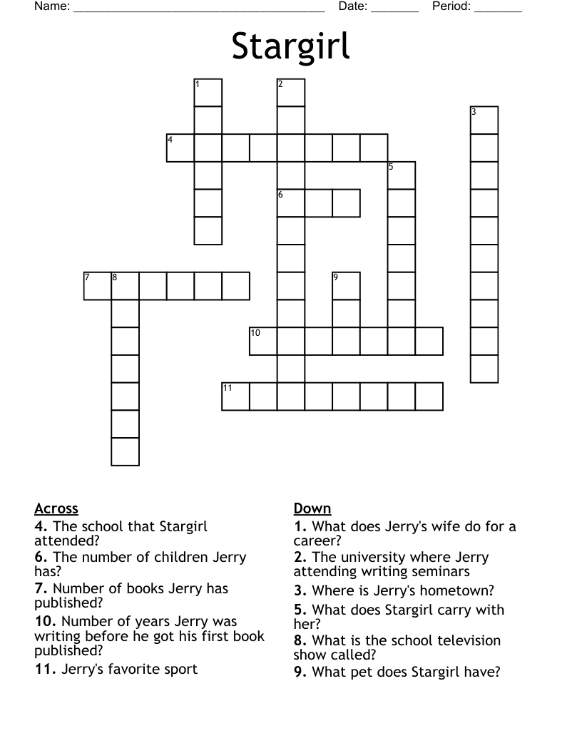 Stargirl Crossword