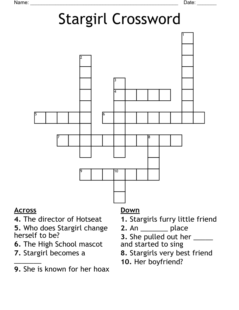 Stargirl Crossword