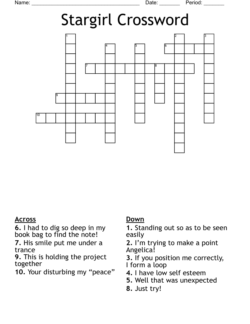 Stargirl Crossword