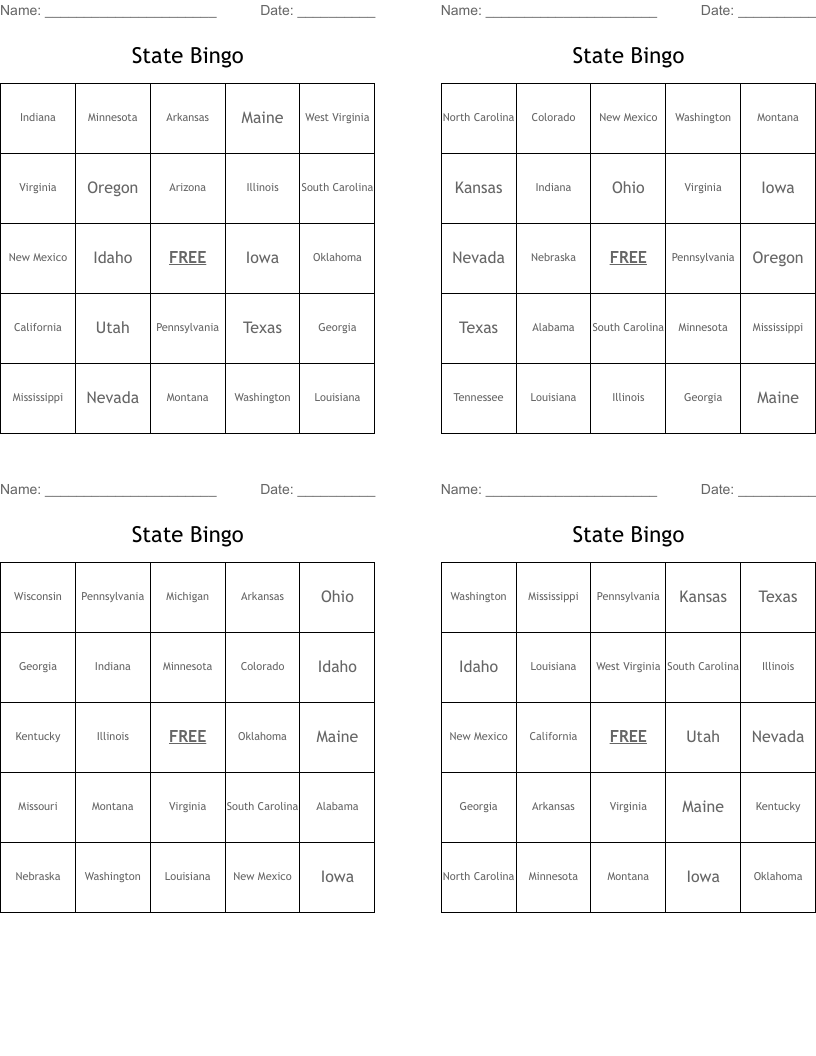 State Bingo