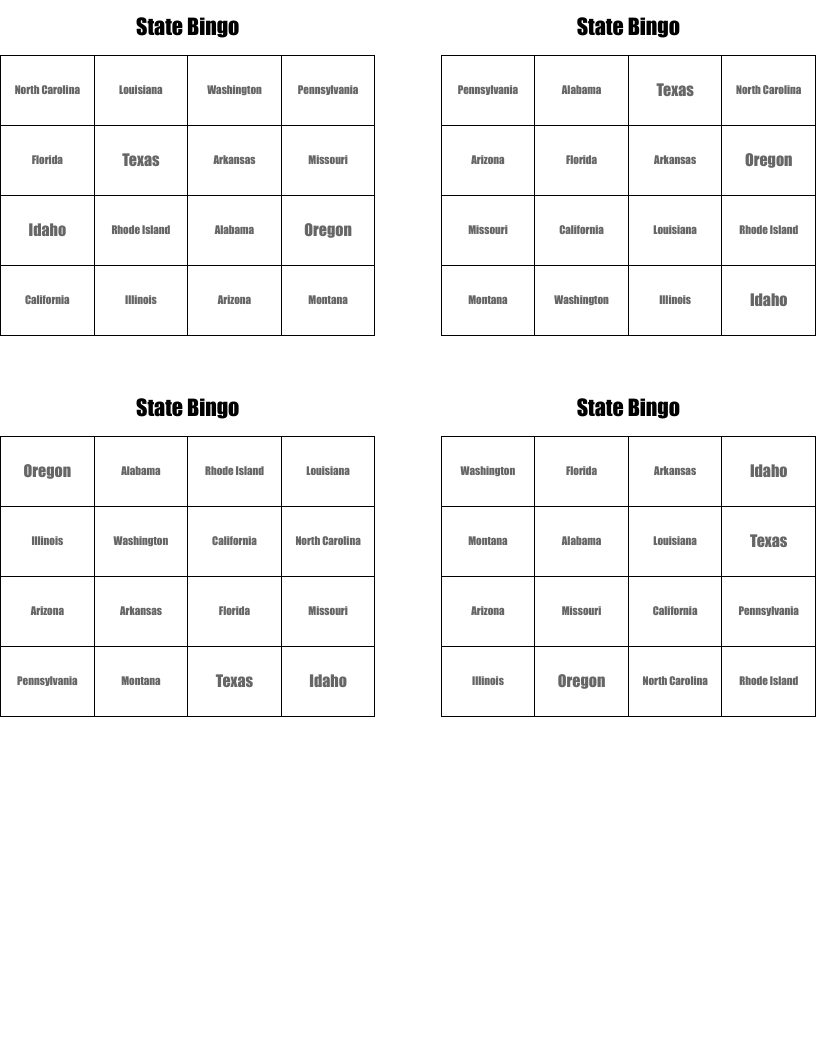 State Bingo