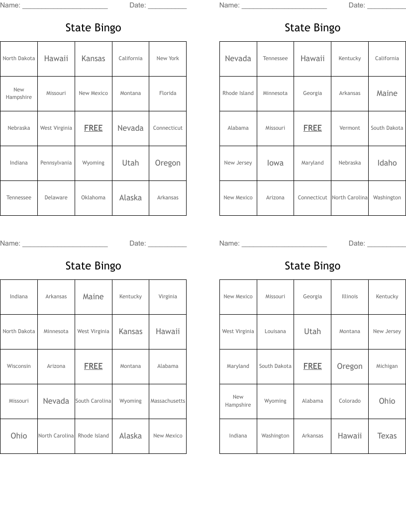 State Bingo