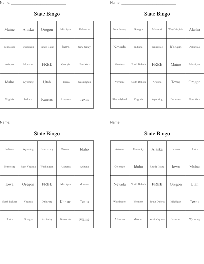 State Bingo