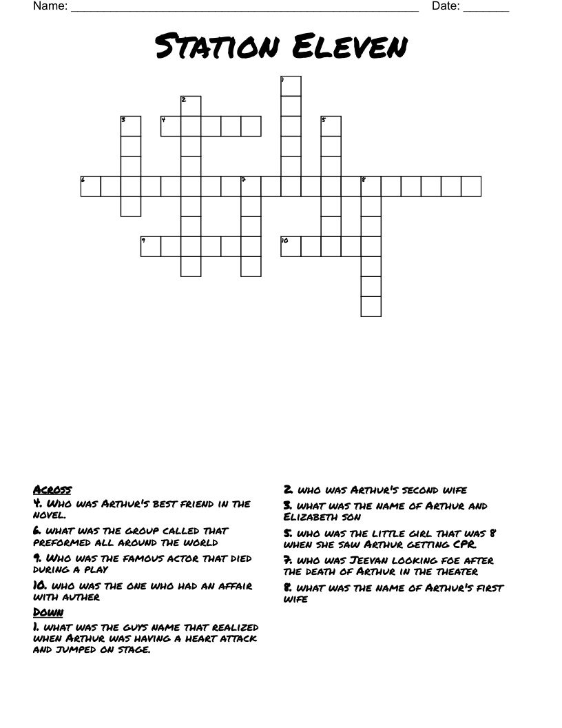 Station Eleven Crossword