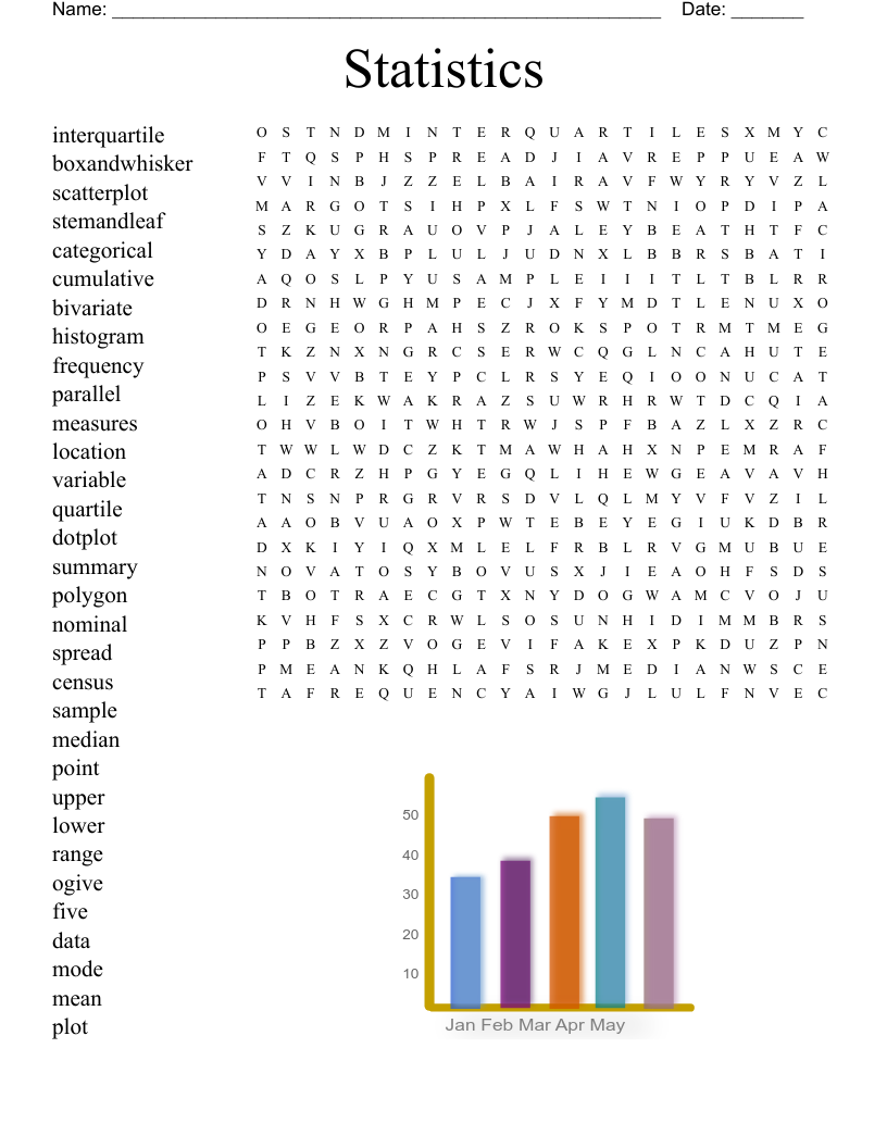 Statistics Word Search