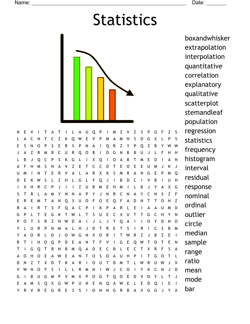 Statistics Word Search