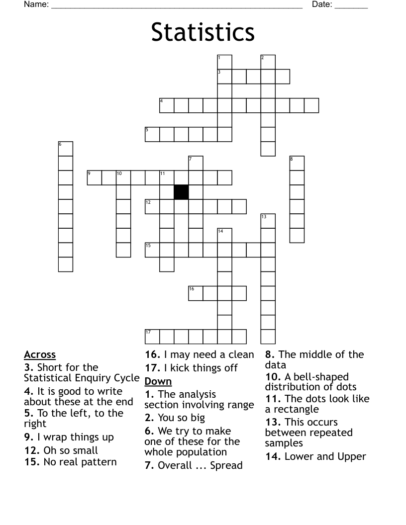 Statistics Crossword