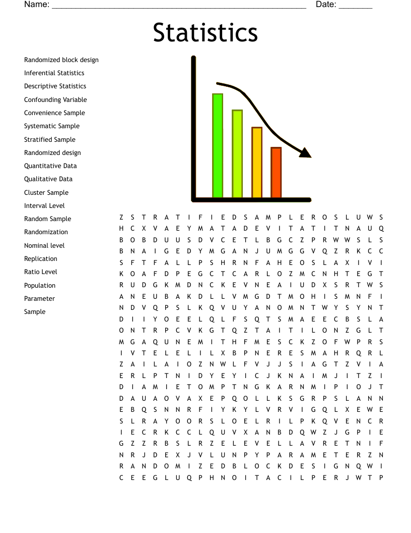 Statistics Word Search