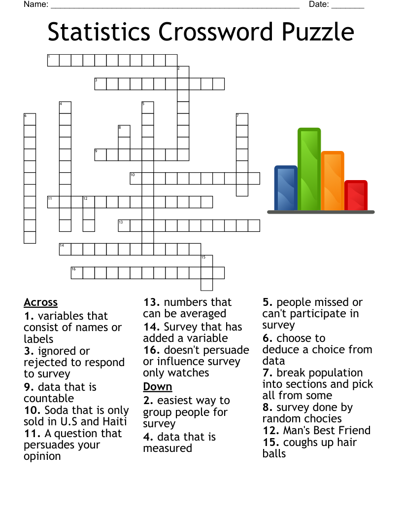 Statistics Crossword Puzzle 