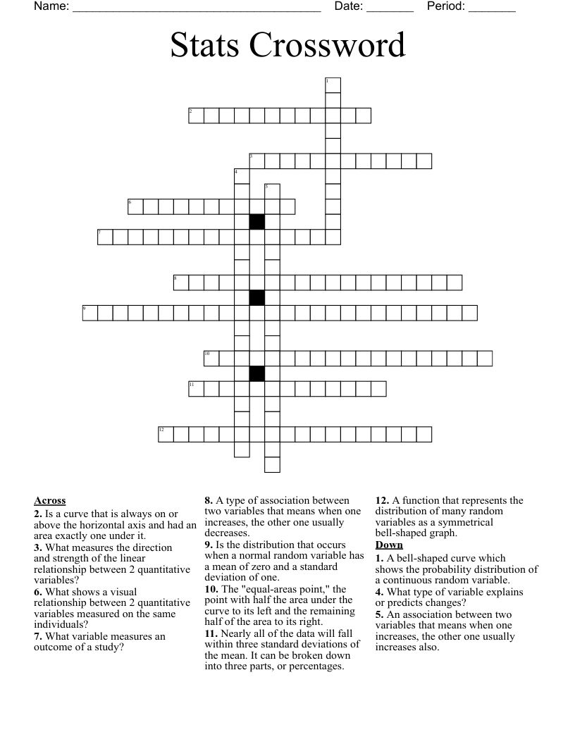 Stats Crossword