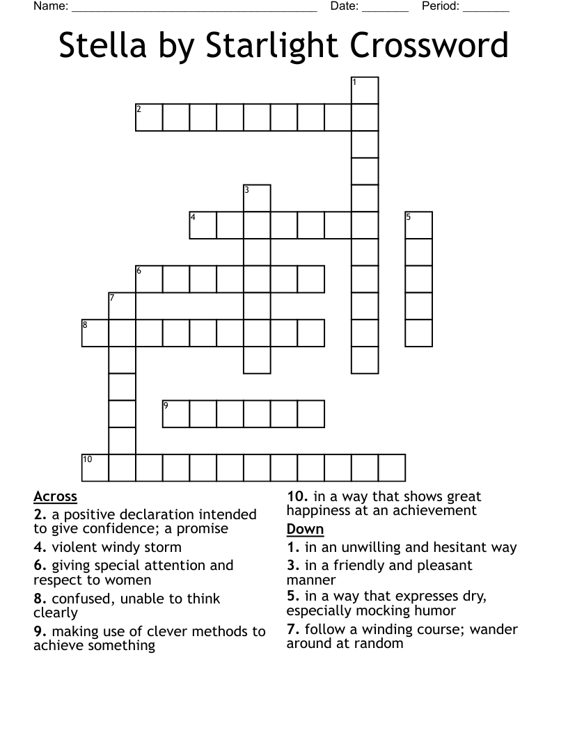 Stella by Starlight Crossword