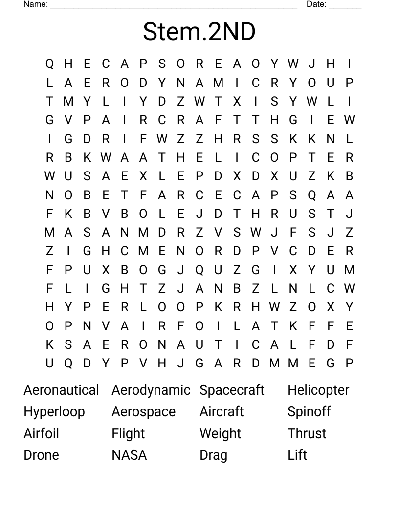 Stem.2ND Word Search