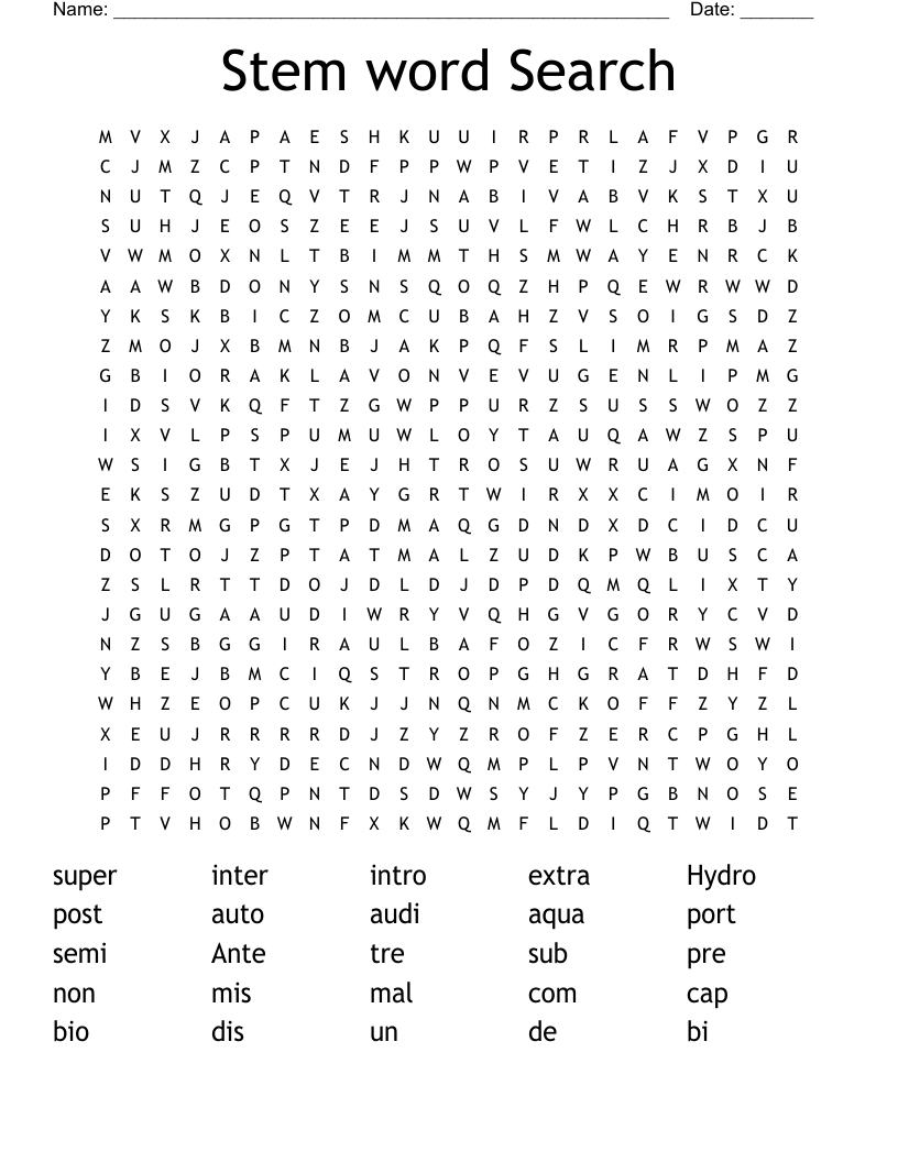 Stem word Search
