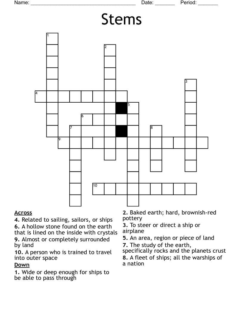 Stems Crossword