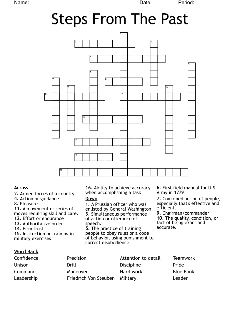 Steps From The Past Crossword