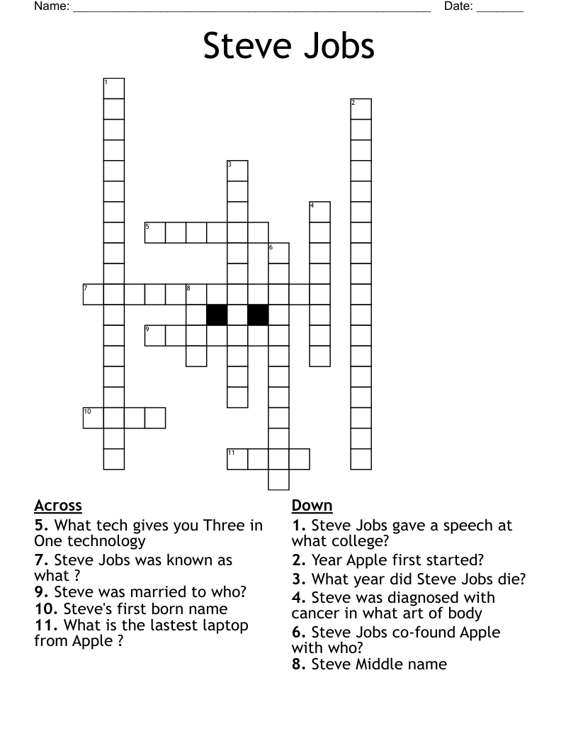 Steve Jobs  Crossword