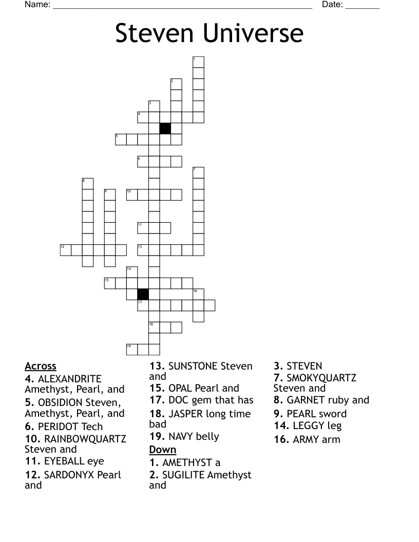 Steven Universe Crossword