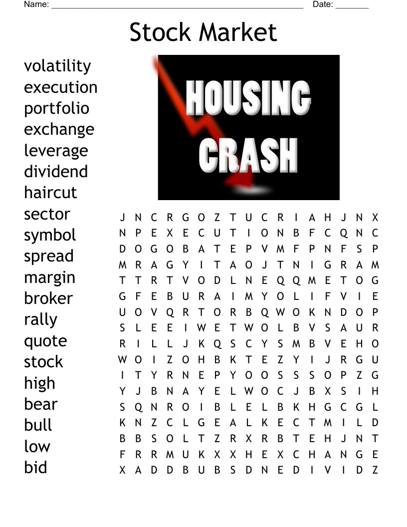 Stock Market Word Search
