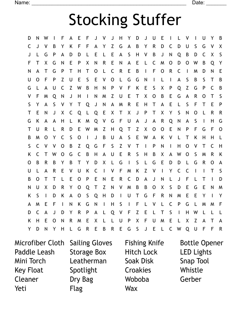 Stocking Stuffer Word Search