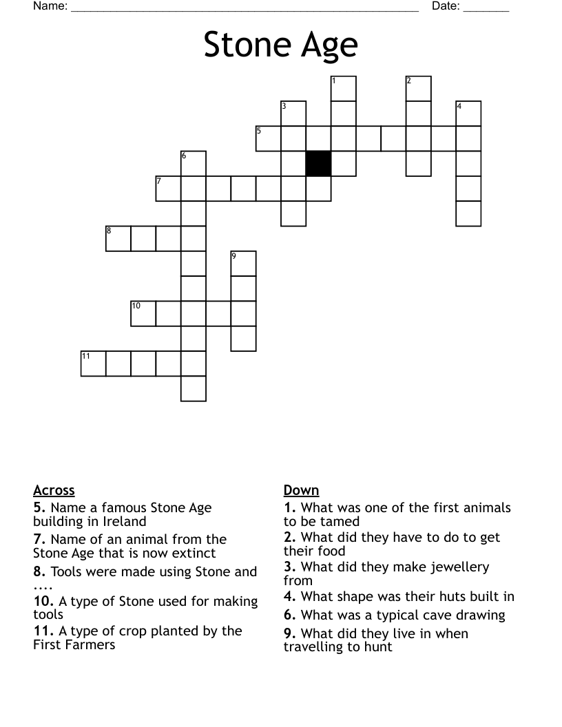 Stone Age Crossword