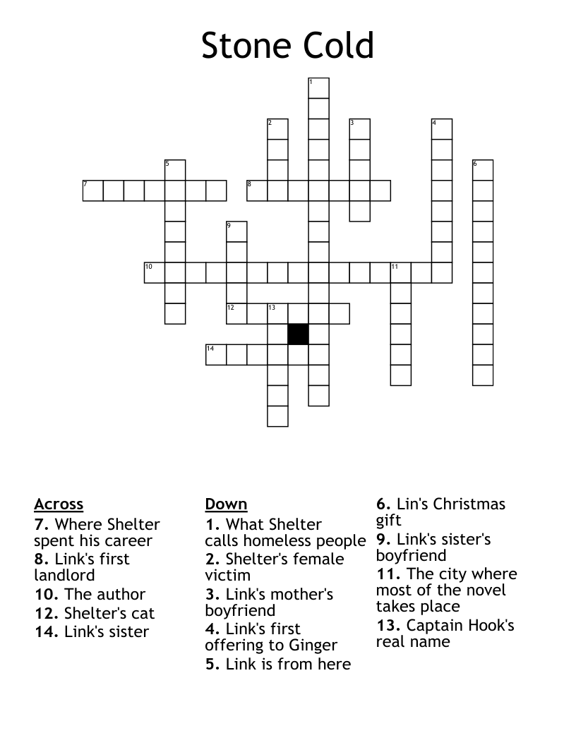 Stone Cold Crossword