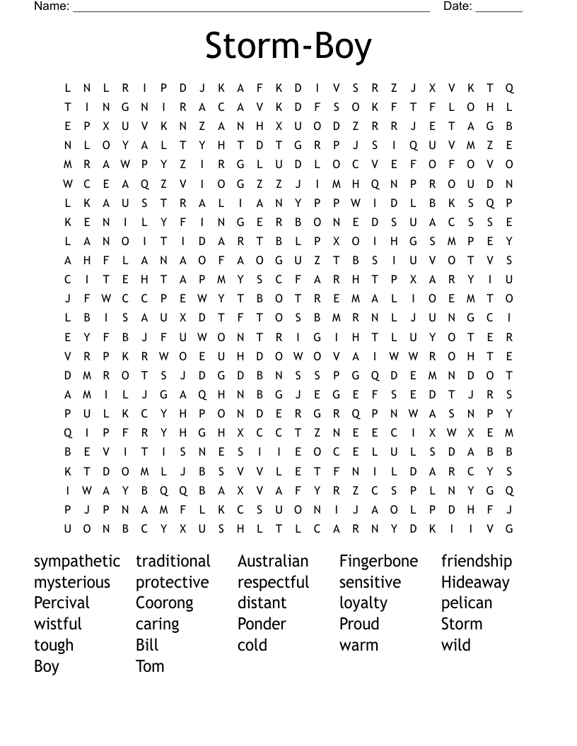 Storm-Boy Word Search