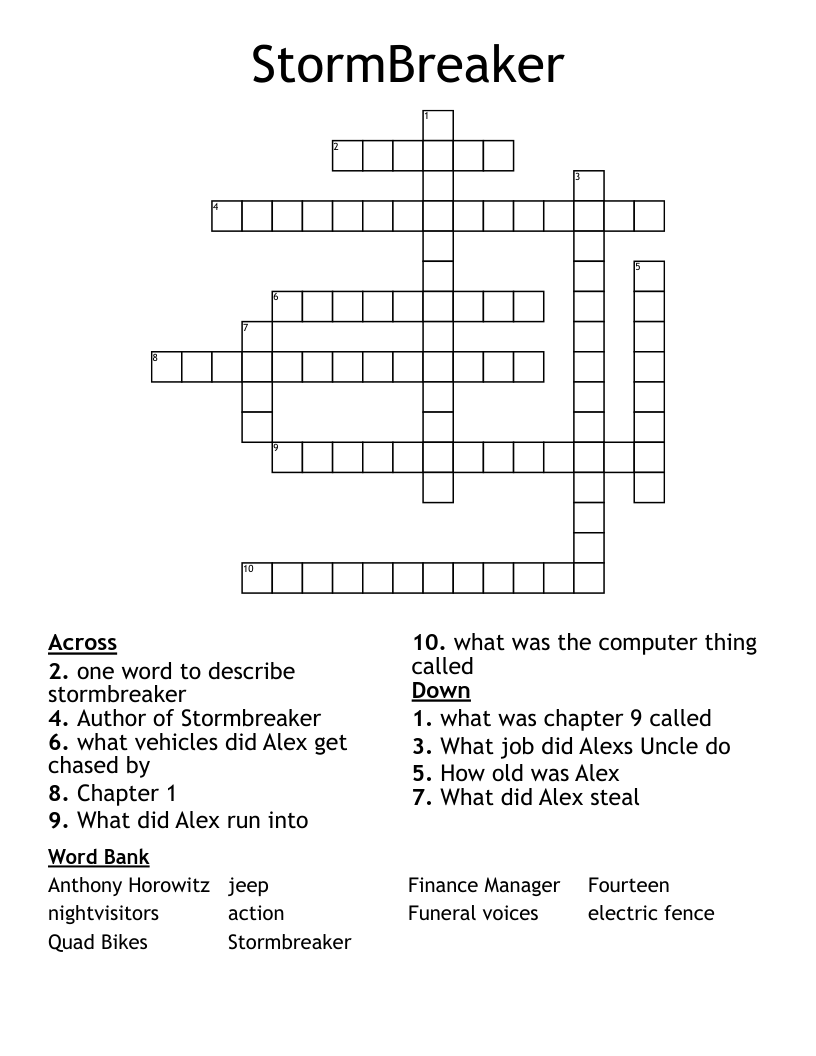 StormBreaker Crossword