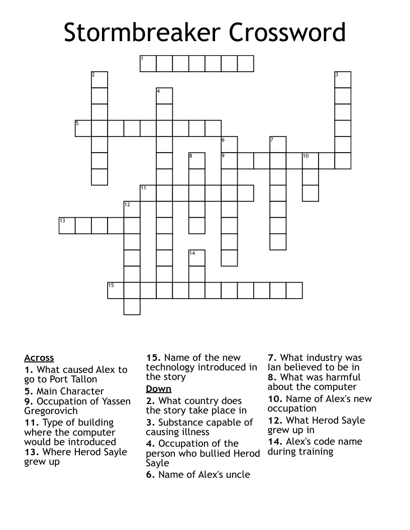 Stormbreaker Crossword