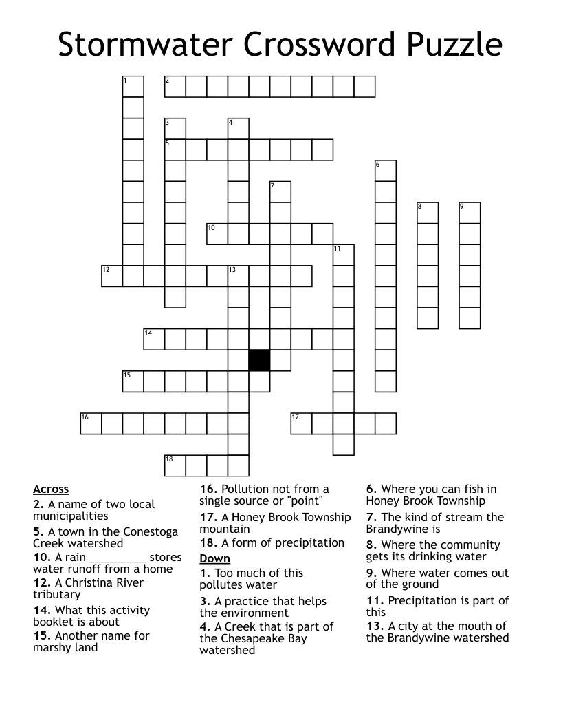 Stormwater Crossword Puzzle