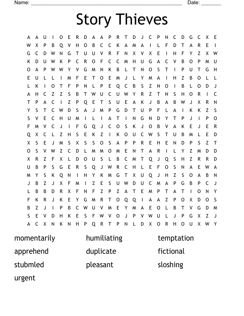 Story Thieves Word Search
