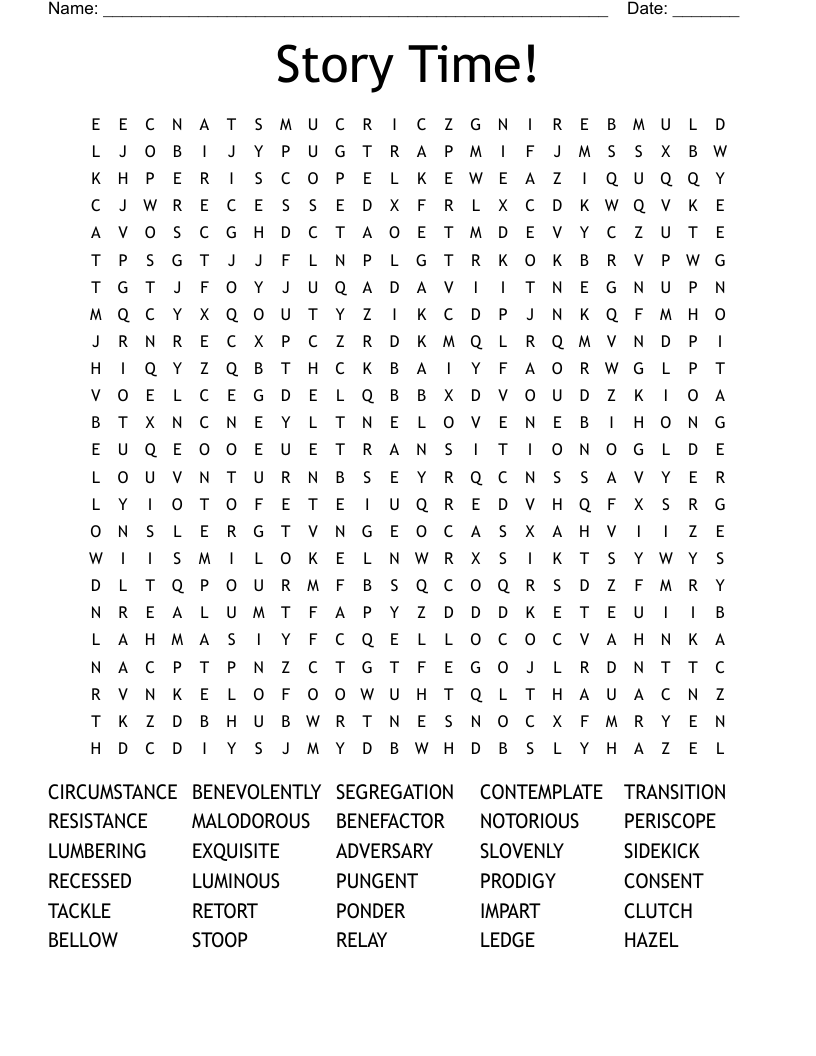 Story Time! Word Search