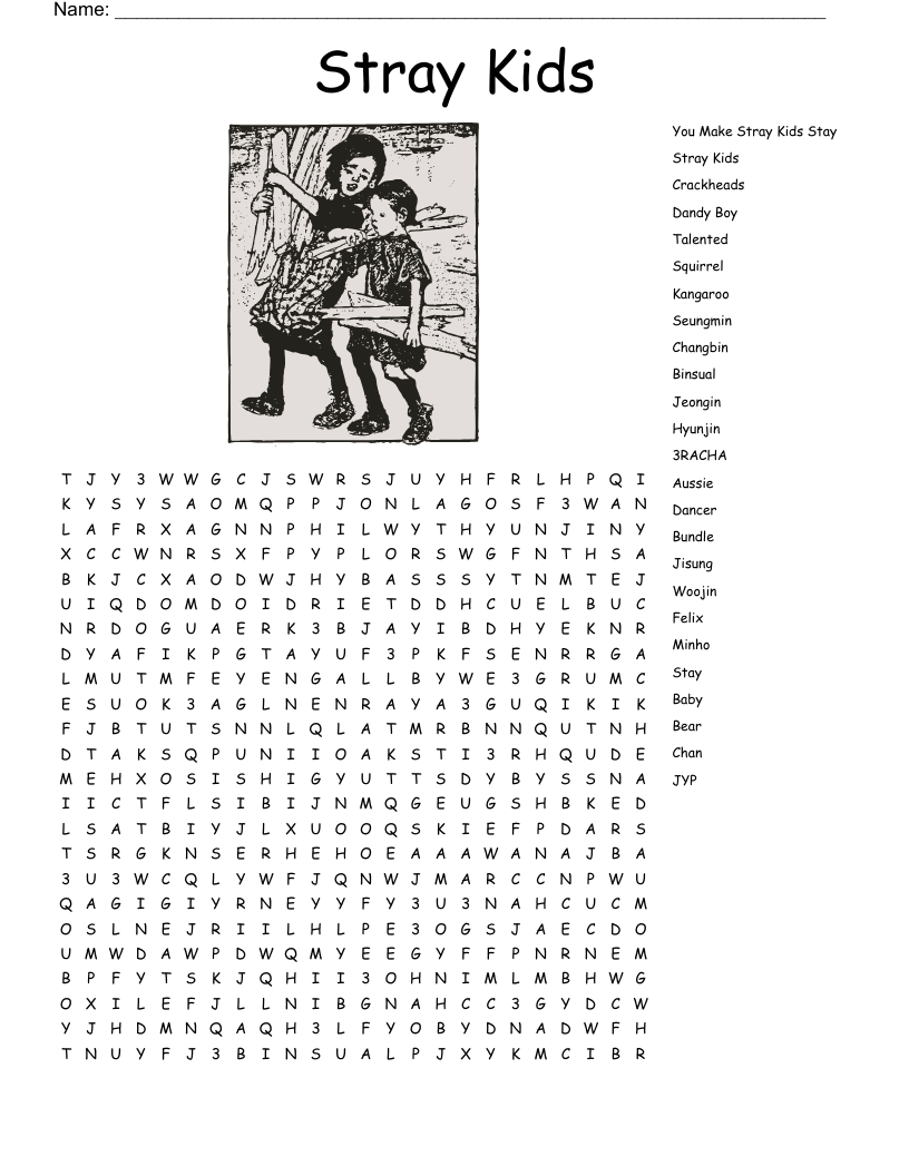 Stray Kids Word Search