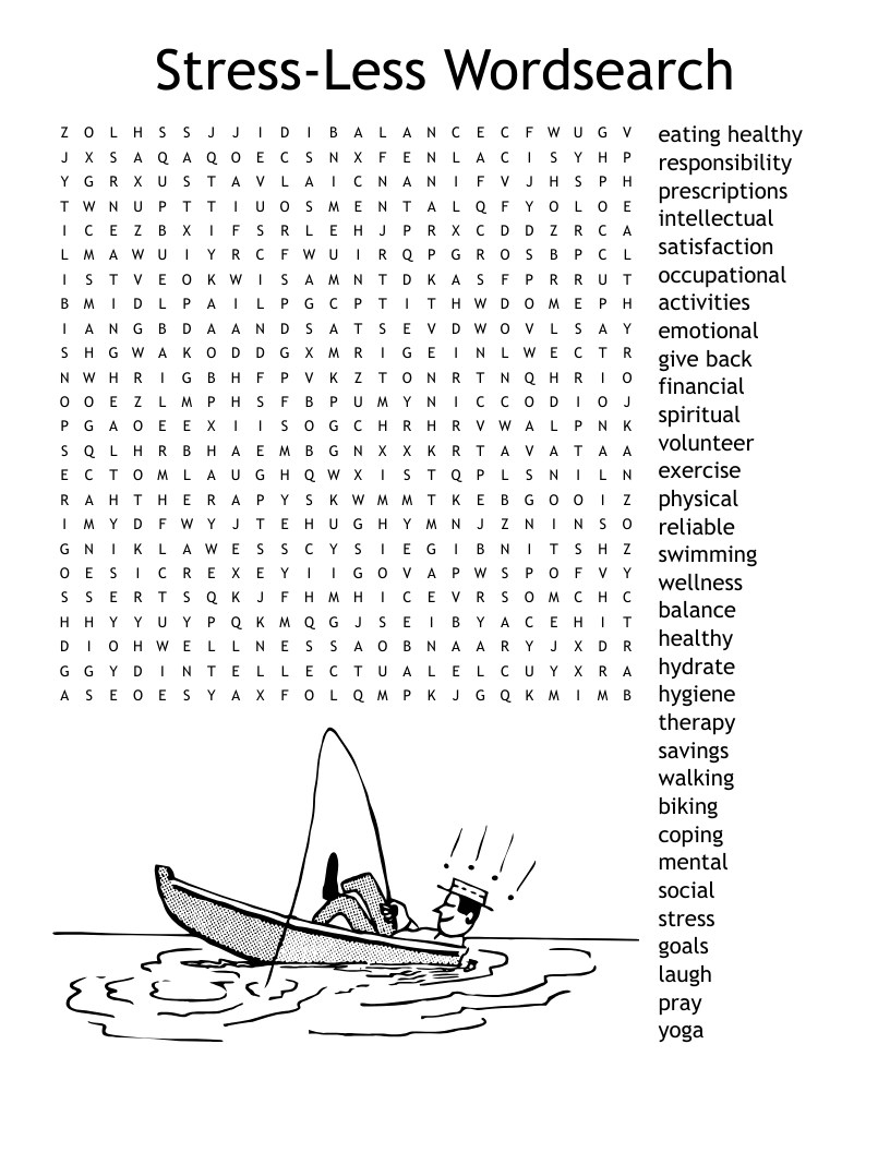 Stress-Less Wordsearch